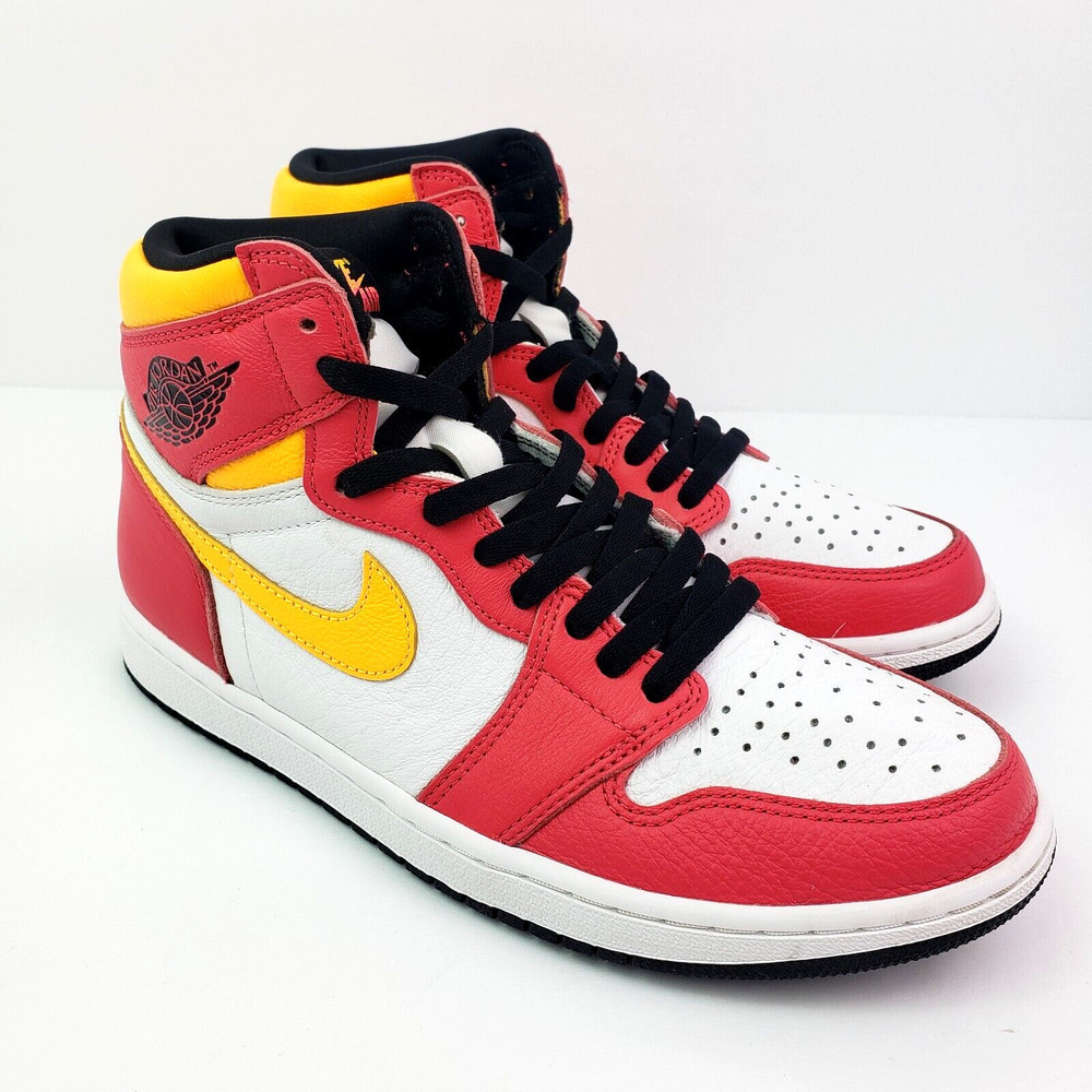 Nike Air Jordan 1 Retro High OG Mens Size 9 Fushion Red White Black Sneaker Shoe